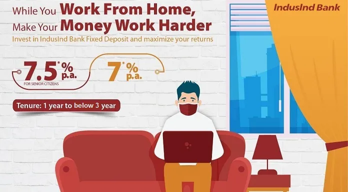 Earn 7.5% interest with Indusind Bank Online Fixed Deposit